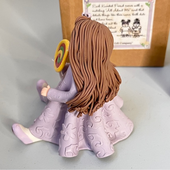 Kneeded Friends The Kneeded Angels Ashley #6616 Doll with Lollipop Figurine NIB - Picture 7 of 13
